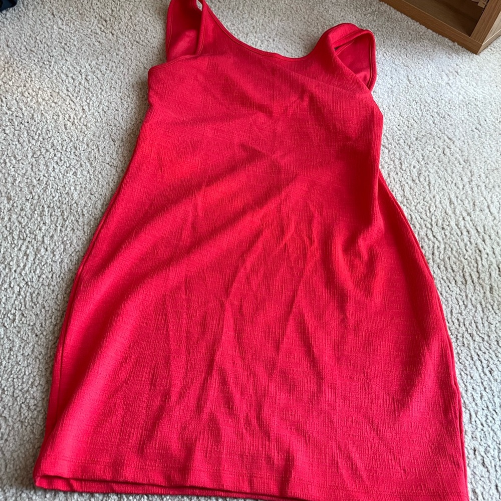 Roxy Poppy Red Bodycon Mini Dress with Crossover Back Cut Out
